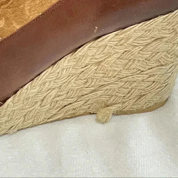 Michael Kors Leather Wedge Sandals Espadrilles - Picture 5 of 9